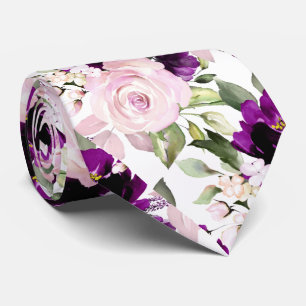 PixDezine H2 Flowers Magenta Blush Rozen Stropdas