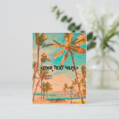 PixDezine  Hawaiian Beach Scene Briefkaart (Staand voorkant)