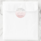 PixDezine Iridescent Blush Roze Liefde + Bedankt Ronde Sticker (Tas)