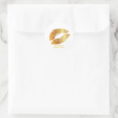 PixDezine kus/gouden lippen Ronde Sticker (Tas)