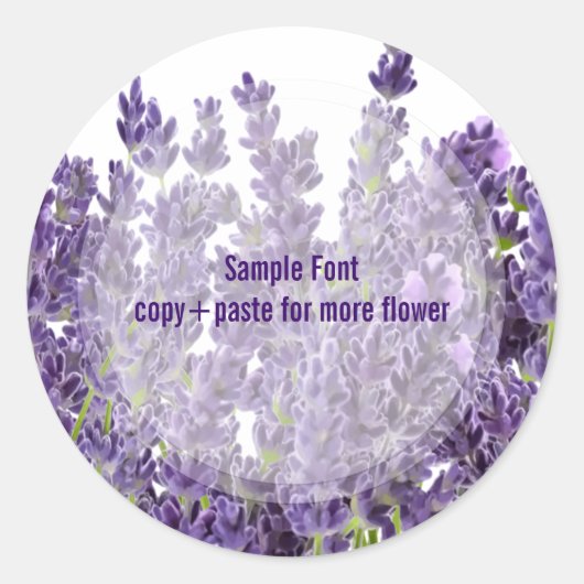PixDezine lavendel/DIY achtergrondkleur Ronde Sticker (Voorkant)