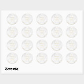 PixDezine Marmer Faux Gouden Hart Ronde Sticker (Vel)