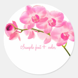 PixDezine maui roze orchidee Ronde Sticker