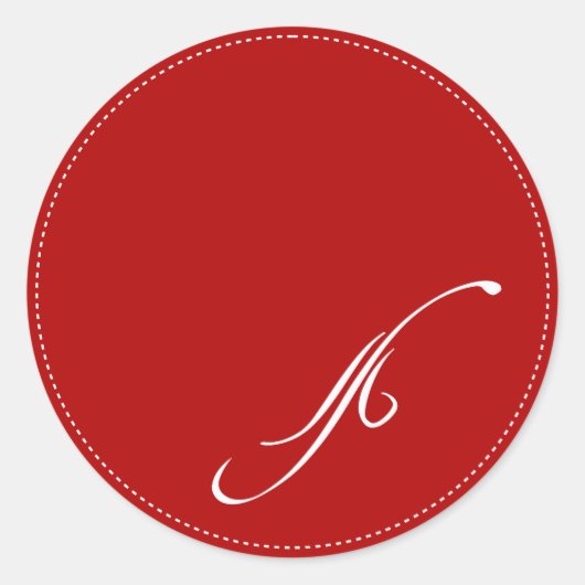 PixDezine monogram C, doe-het-zelf achtergrondkleu Ronde Sticker (Voorkant)