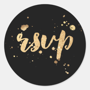 PixDezine oogverblindend faux gold/rsvp Ronde Sticker