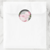 PixDezine roze  roos + krijtbord Ronde Sticker (Tas)