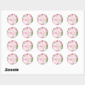 PixDezine roze  rozen Ronde Sticker (Vel)