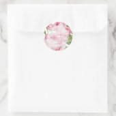 PixDezine roze  rozen Ronde Sticker (Tas)