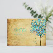 PixDezine rsvp viintage feuilles d'érable bleu (Debout devant)