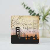 PixDezine Sunset at Golden Gate/ Kaart (Staand voorkant)