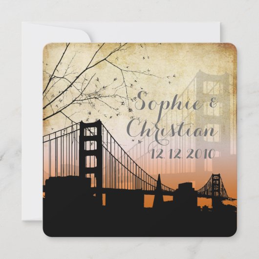 PixDezine Sunset at Golden Gate/ Kaart (Voorkant)