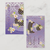 PixDezine Violet+Chocolade Bakkerij/patisserie Visitekaartje (Voorkant / Achterkant)