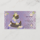 PixDezine Violet+Chocolade Bakkerij/patisserie Visitekaartje (Achterkant)
