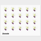 PixDezine witte calla lelie/DIY achtergrond kleur Hart Sticker (Vel)