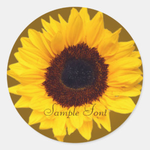 PixDezine zonnebloem/DIY achtergrondkleur Ronde Sticker