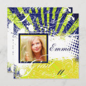 PixDezines 2011 Afstuderen/retrorrays, grunge Kaart (Voorkant / Achterkant)