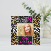 PixDezines 2013 Afstudeerders, cheetah+zebra/diy k Kaart (Staand voorkant)