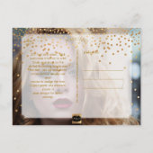 PixDezines 2017 Afstuderen foto's/Faux Metallic Go Aankondigingskaart (Achterkant)