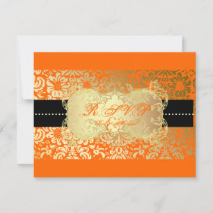 PixDezines 4,25"x5,5" RSVP Fedora damassé pour 5x7