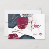 PixDezines Abstrait RSVP Navy Bar Mitzvah ✡ (Devant)