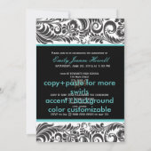 PixDezines Afstuderen, Bellissimo Damask Kaart (Achterkant)