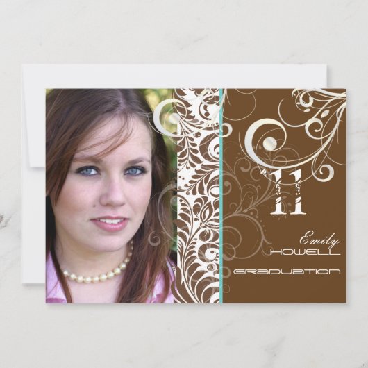 PixDezines Afstuderen, Bellissimo Damask Kaart (Voorkant)