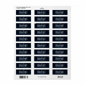 PixDezines Afstuderen/Faux Silver Script Lettertyp Etiket (Full Sheet)