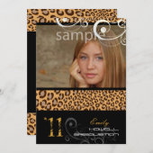 PixDezines Afstuderen, luipaard afdrukken Kaart (Voorkant / Achterkant)