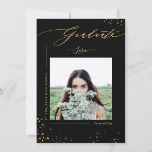 PixDezines Afstuderen Minimalist Luxe Script Aankondiging