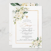 PixDezines Alabaster Rozen H2 Flowers Blessing Kaart (Voorkant / Achterkant)