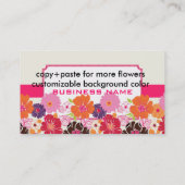 PixDezines Alegre flores rétro cartes de profil (Dos)