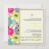 PixDezines alegre retro floral Kaart (Achterkant)