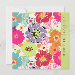 PixDezines alegre retro floral Kaart