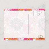 PixDezines Alegre Retro Floral, Marketing Briefkaa Briefkaart (Achterkant)