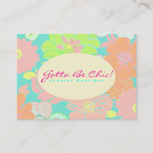 PixDezines Alegre Retro Floral, Pastel/DIY kleur!! Visitekaartje