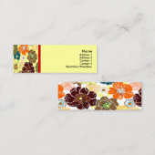 PixDezines alegre retro foral, DIY background Mini Visitekaartje (Voorkant / Achterkant)