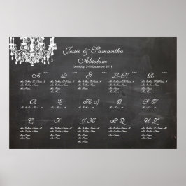 PixDezines-alkboard+chandelier/seatgrafiek Poster