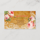 PixDezines-alkboard+ rozen Visitekaartje (Achterkant)