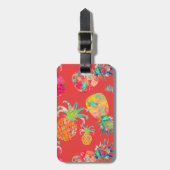 PixDezines Aloha Ananas Bagagelabel (Voorkant verticaal)