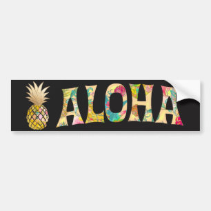 PixDezines Aloha Ananas Bumpersticker