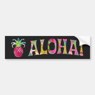 PixDezines Aloha Ananas Bumpersticker