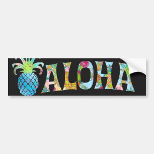 PixDezines Aloha Ananas Bumpersticker