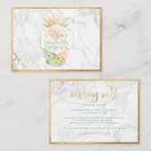 PixDezines Aloha ananas/Gold/marmer/behuizing Informatiekaartje (Voorkant / Achterkant)