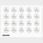 PixDezines Aloha Ananas/Marmer Ronde Sticker (Vel)