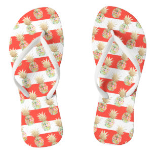 PixDezines Aloha Ananas+Stripes Teenslippers