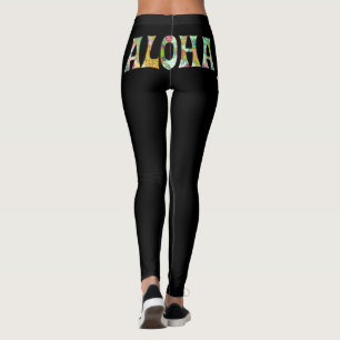 PixDezines ALOHA HAWAII/DIY Background Color Leggings