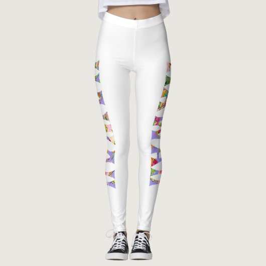 PixDezines ALOHA HAWAII/DIY Background Color Leggings (Voorkant)