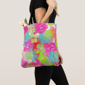 PixDezines Aloha Hibiscus/Rainforest Foliage Tote Bag (Dichtbij)