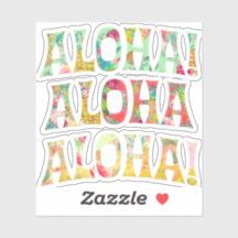 PixDezines Aloha, Mint, Koraal+Goudgeel