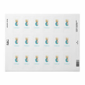 PixDezines Aloha Pineapple Faux Folie Wine Labels (Full Sheet)